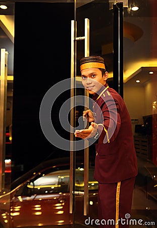 Bellboy or concierge Stock Photo