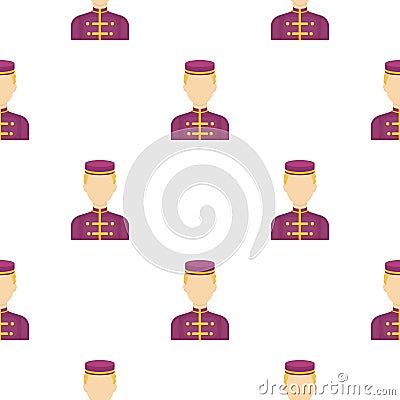 Bellboy icon in cartoon style isolated on white background. Hotel symbol stock Vector Illustration