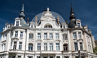 Belle Epoque-wijk in the city of Antwerp, Belgium Stock Photo