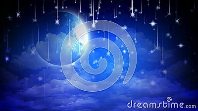 Belles étoiles filantes et pleine lune, le meilleur fond de vidéo de boucle pour mettre un bébé pour dormir, détente apaisante Belles étoiles filantes et pleine lune, le meilleur fond de vidéo de boucle pour mettre un bébé pour dormir, détente apaisante