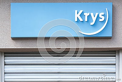 Krys logo on a wall Editorial Stock Photo