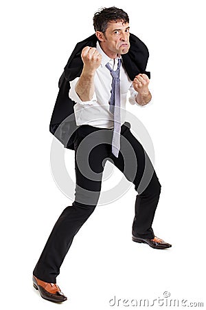 Belligerent angry man Stock Photo