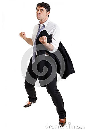 Belligerent angry man Stock Photo