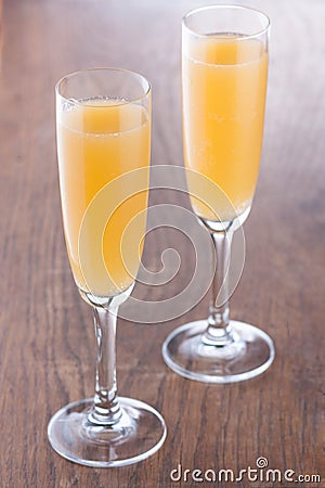 Bellini cocktail prepared in the traditional way Stock Photo