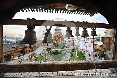Bells on bell tower in entertainment center Editorial Stock Photo