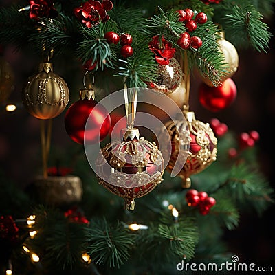 Chiming Joy: A Christmas Bells Serenade Stock Photo
