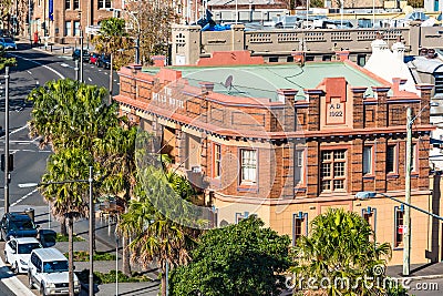 he Bells Hotel historic building in Woolloomooloo district in Sydney Editorial Stock Photo