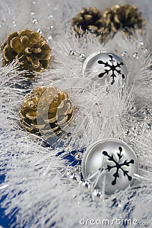 Bells and Pinecones Stock Photo