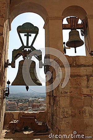 Bells of the Santa Maria church Stock Photo