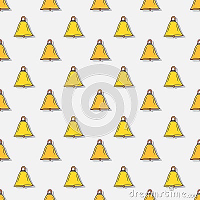 Bells seamless pattern. Repeat vector background . Simpe pattern for web design. Vector Illustration