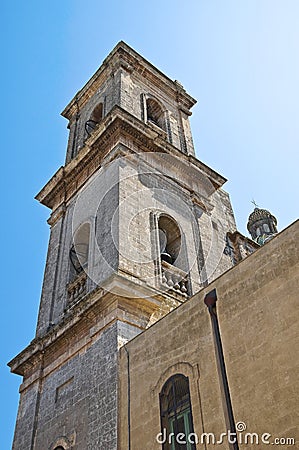 Belltower Cathedral Basilica. Oria. Puglia. Italy. Stock Photo