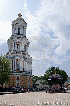 Belltower in Kiev-Pechersk Lavra, Kiev, Ukraine Editorial Stock Photo