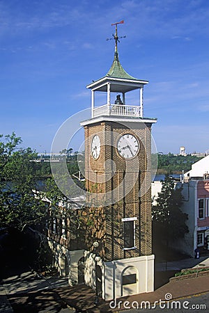 Belltower of the Rice Museum in Georgetown Historic waterfront, SC Editorial Stock Photo