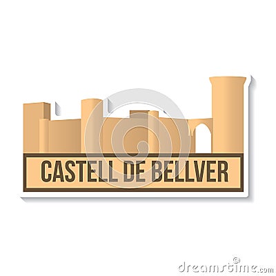 bellver castle. Vector illustration decorative design Vector Illustration