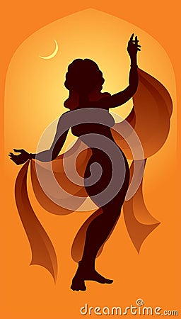 Belly dance Vector Illustration