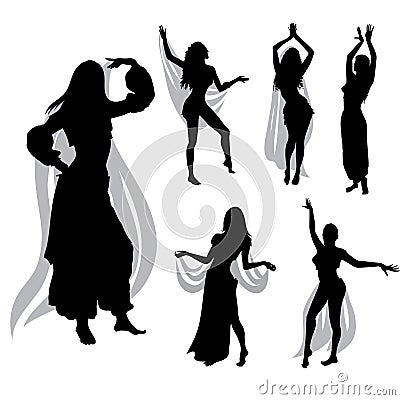 Belly dance Vector Illustration