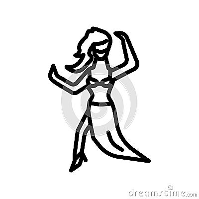 Belly Dance icon vector isolated on white background, Belly Dance sign Vector Illustration