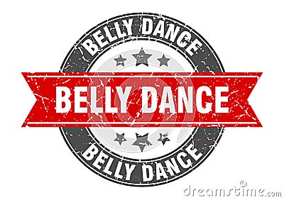 belly dance stamp Vector Illustration