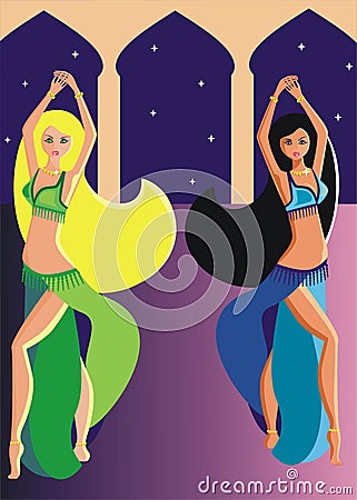 Belly dance3 Vector Illustration