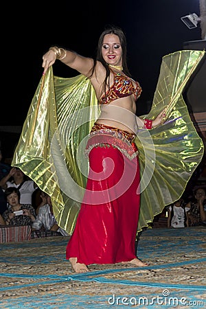 Belly dancer performance, Dubai Editorial Stock Photo