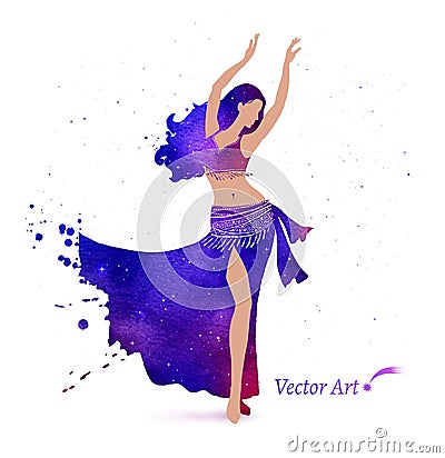 Belly dancer Vector Illustration