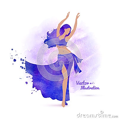 Belly dancer Vector Illustration