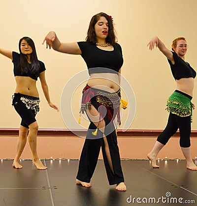 Bellydance UIUC Dancers Editorial Stock Photo