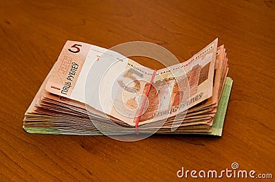 Belorussian money. BYN Belarus money Stock Photo