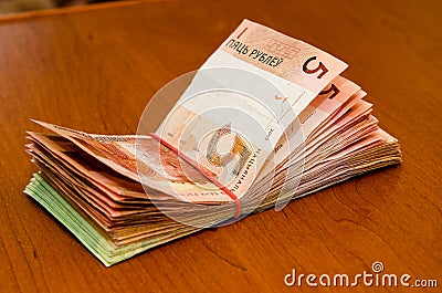 Belorussian money. BYN Belarus money Stock Photo