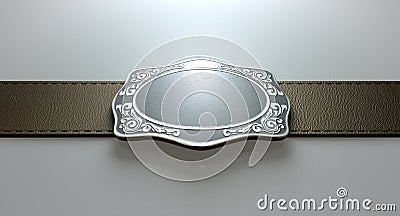 Belt Buckle And Leather Stock Photo