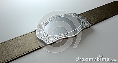 Belt Buckle And Leather Stock Photo