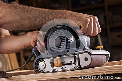 Belt sander Stock Photo