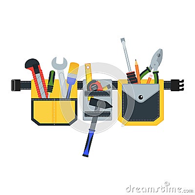 Tool belt for repair Vector Illustration