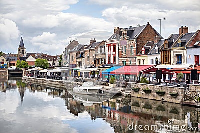 Belu embankment in Amiens, France Stock Photo