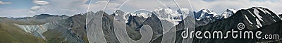 Belukha Mountain in the Altai Mountains, Russia. Stock Photo