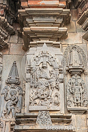 Vishnu as boar avatar at Chennakeshava Temple in Belur, India Stock Photo