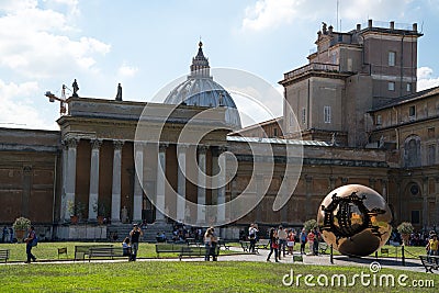 Belvedere courtyard in the Vatican Museums Editorial Stock Photo