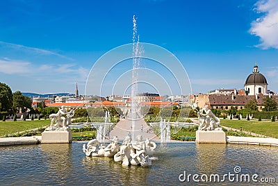 Belvedere garden in Vienna, Austria Stock Photo