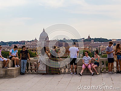 Belvedere, Pincian Hill, Rome, Italy Editorial Stock Photo