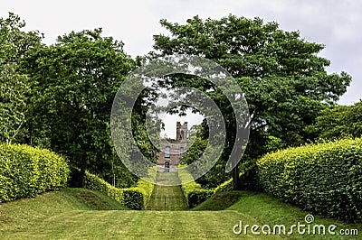 Belvedere Tower, Claremont Landscape Garden, Esher, United Kingdom Editorial Stock Photo