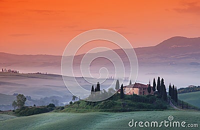 Belvedere Tuscany Stock Photo