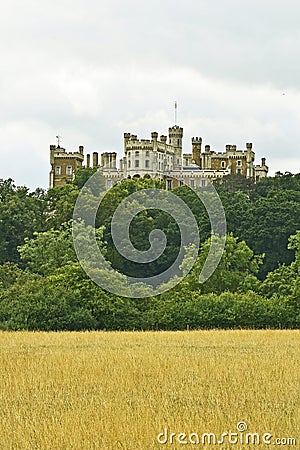 Belvoir Castle situated high over the Vale of Belvoir Stock Photo