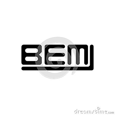 BEM letter logo creative design with vector graphic, BEM Vector Illustration