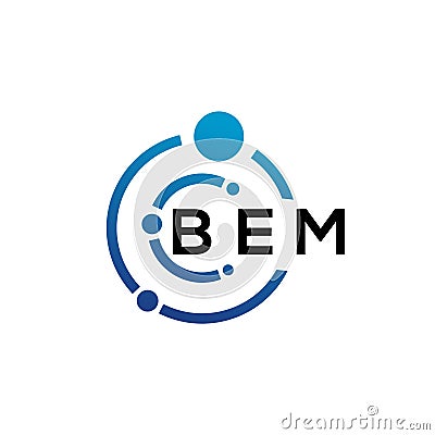 BEM letter logo design on white background. BEM creative initials letter logo concept. BEM letter design Vector Illustration