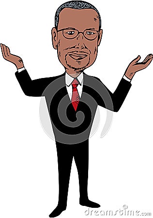 Ben Carson 2016 Republican Candidate Cartoon Editorial Stock Photo