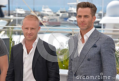 Ben Foster & Chris Pine Editorial Stock Photo