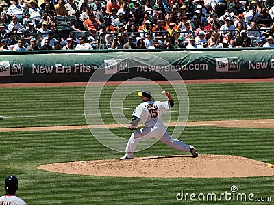 Ben Sheets holds baseball as he steps forward Editorial Stock Photo