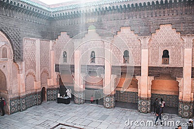 Ben Youssef Madrasa in Marrakech, Morocco Editorial Stock Photo