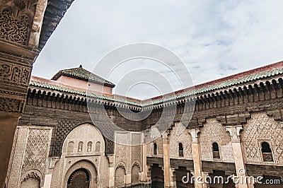 Ben Yussef Medersa at Marrakech, Morocco Stock Photo