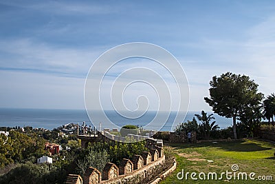 Benalmadena, Andalusia, Spain - March 4th, 2019: part of Castillo de Colomares. It`s a kind of a fairytale castle, dedicated to Editorial Stock Photo